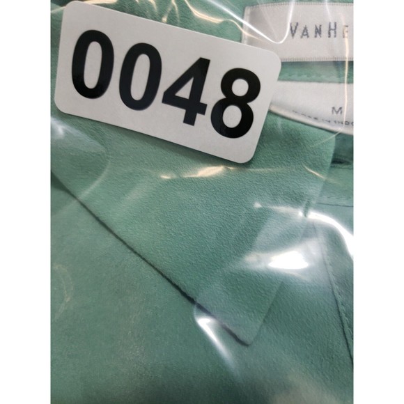 Van Heusen Women's Green long Sleeve Blouse Size M polyester - Picture 9 of 9